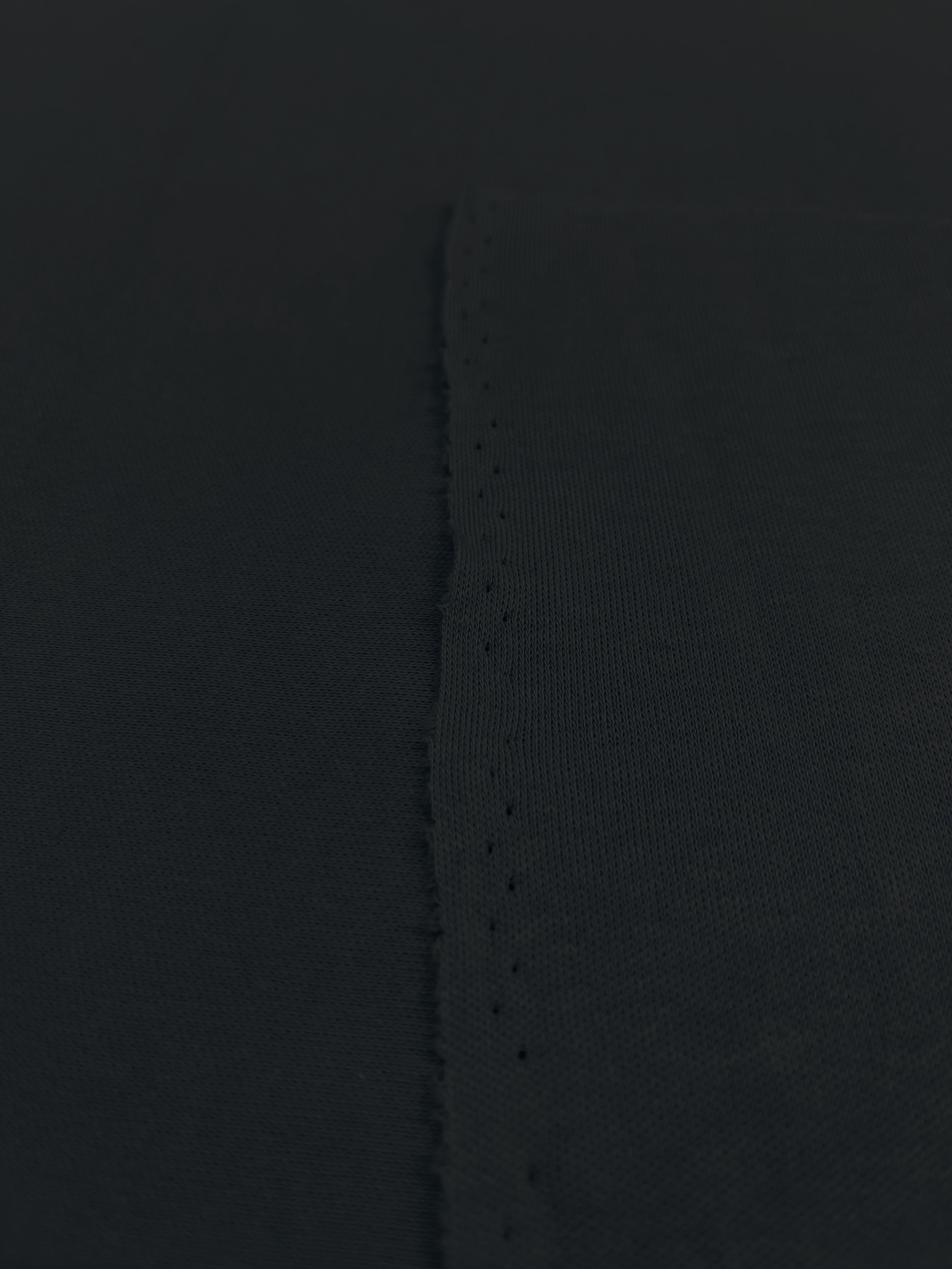 Black Cotton Interlock Fabric