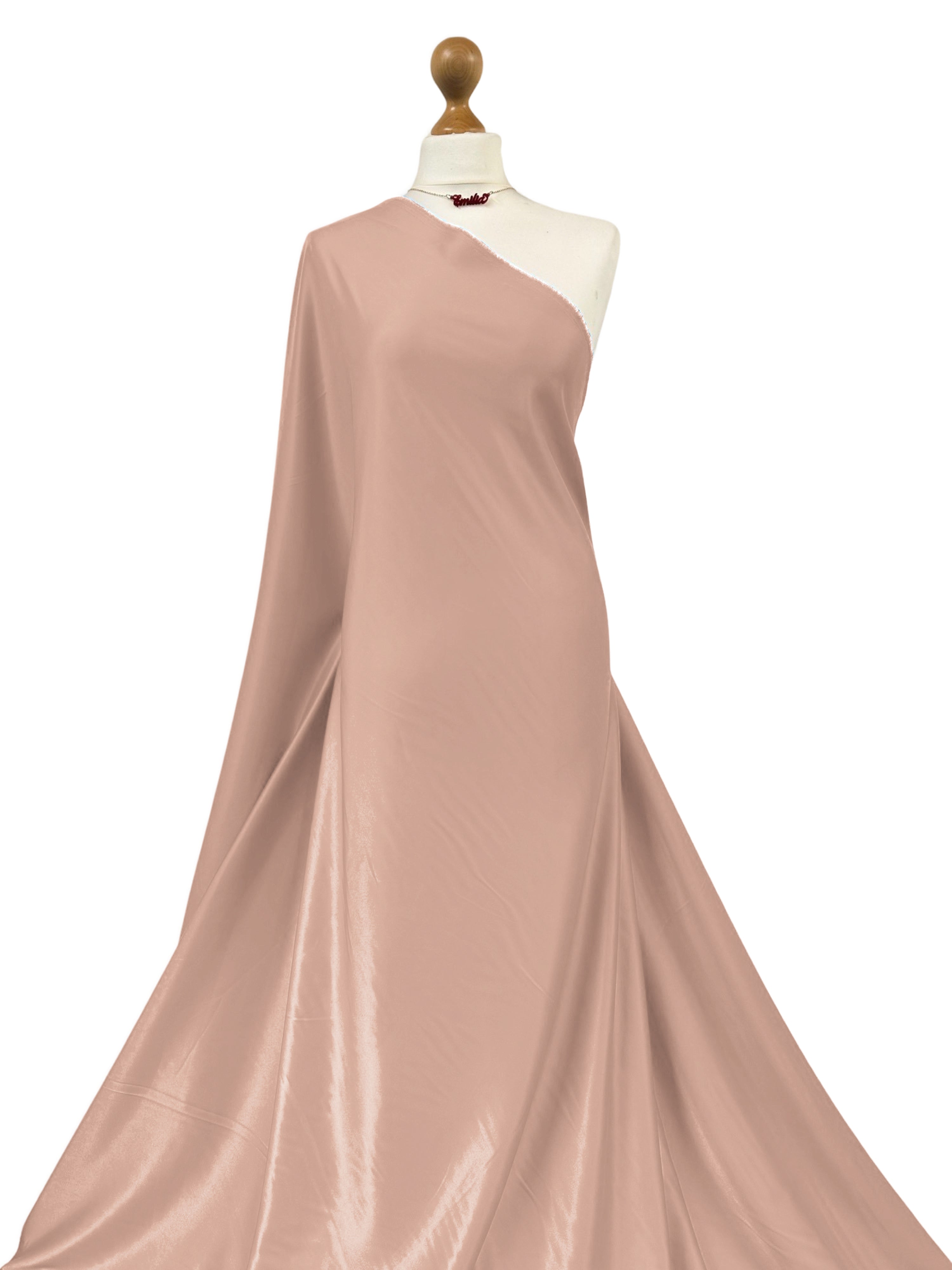 Blush Pink Heavy stretch satin fabric