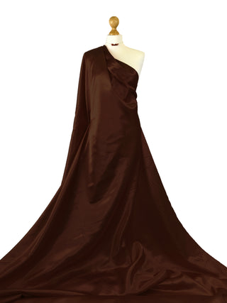 Buy brown Polyester Satin Fabric