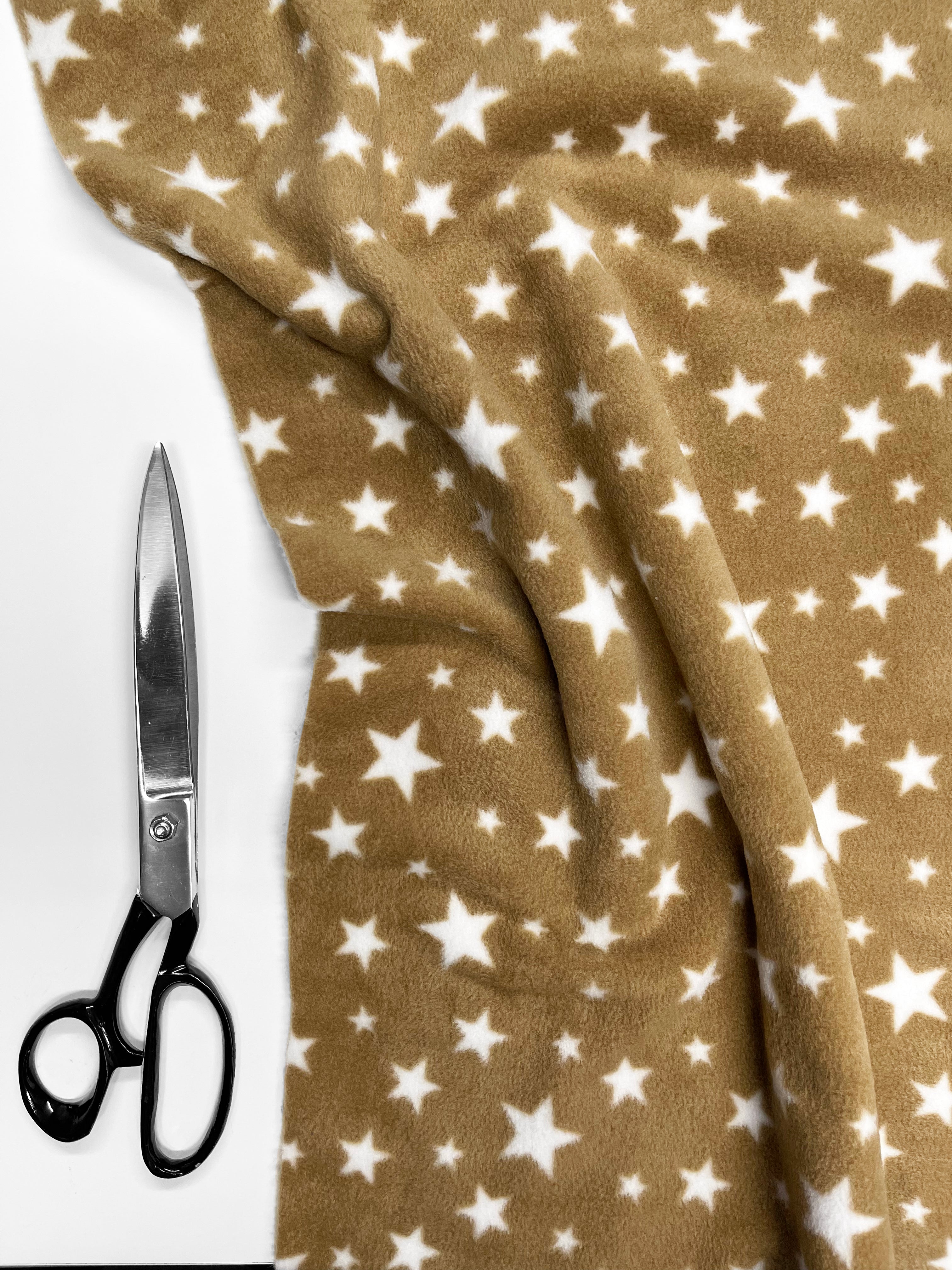 Printed Polar Fleece Fabric Spots & Stars Prints