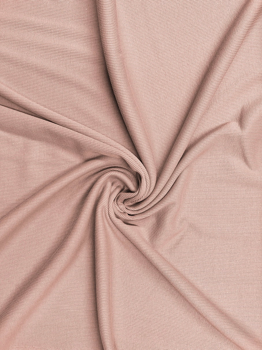 Cotton Elastane Rib 2 Way Stretch Jersey Fabric - 0