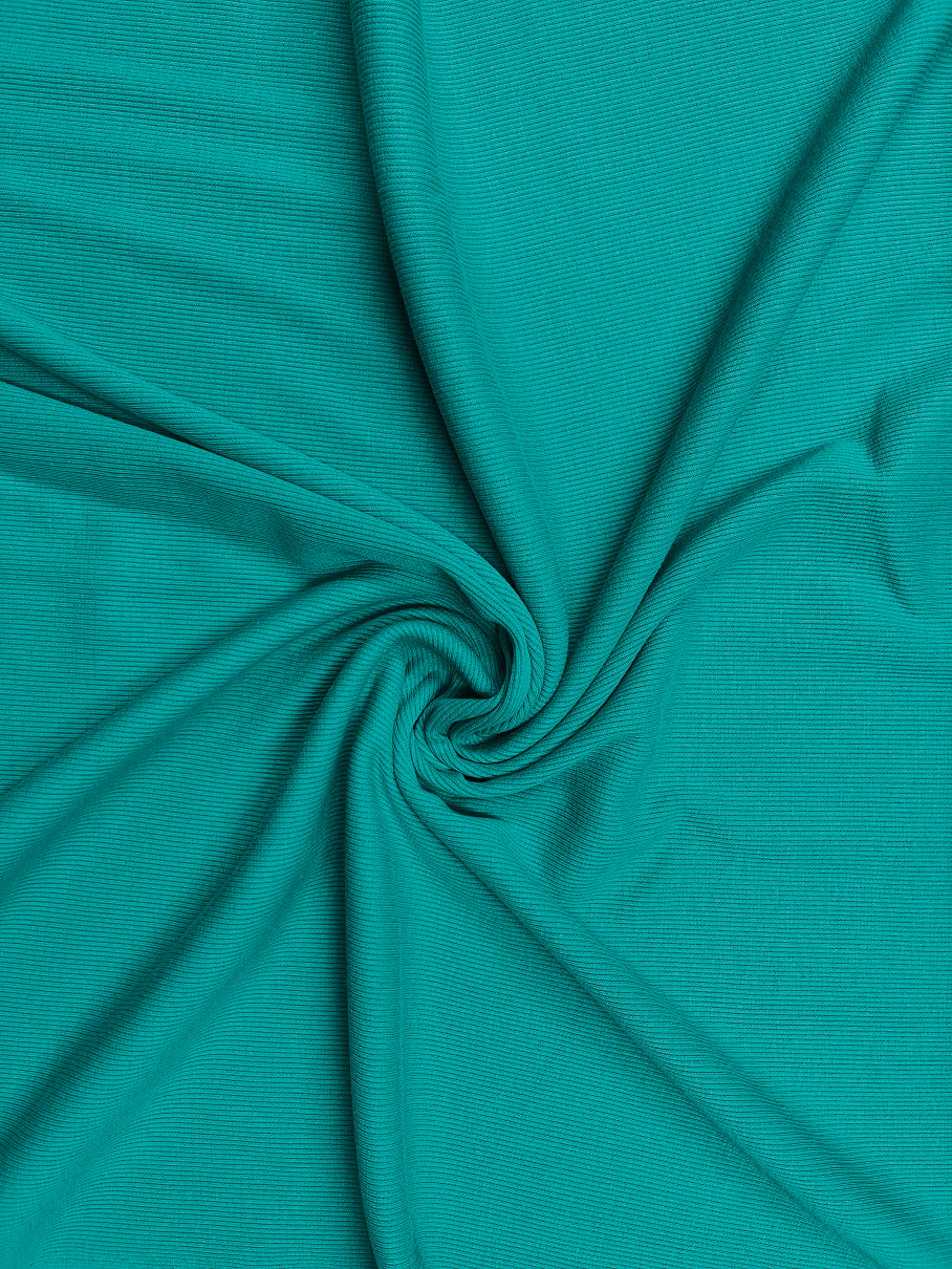 Comprar verde-azulado-cobalto Algodón Elastano Rib 2 Way Stretch Jersey Tejido