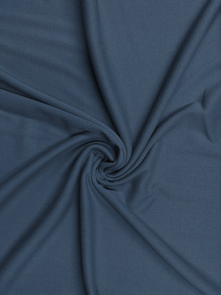 Buy dark-petrol Cotton Elastane Rib 2 Way Stretch Jersey Fabric