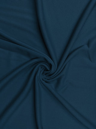 Buy deep-blue Cotton Elastane Rib 2 Way Stretch Jersey Fabric