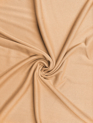 Buy peach Cotton Elastane Rib 2 Way Stretch Jersey Fabric