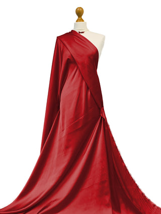 Buy dark-red Silky Satin Fabric