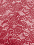 Crochet Scalloped Floral Lace 2 Way Stretch Fabric-10