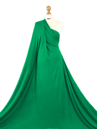 Compra verde-smeraldo Tessuto elasticizzato a 4 vie in jersey di viscosa