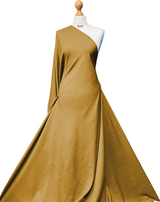 Buy gold Linen Blend Fabric