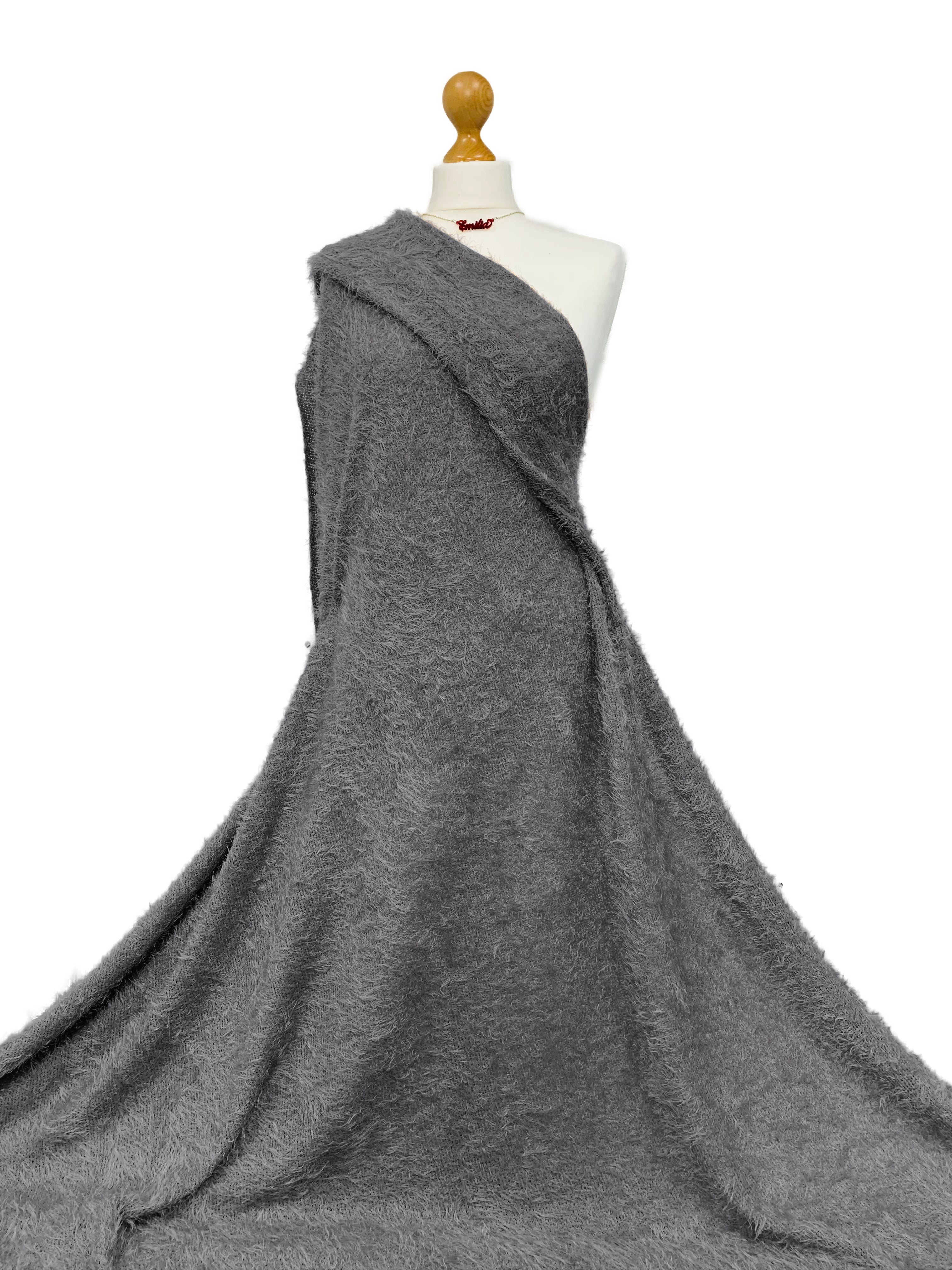 Comprar gris Tejido de punto elástico de imitación de mohair