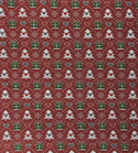 Dark Red Xmas Tree Print French Terry Brushed Back