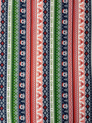 Reindeer Xmas Print French Terry Brushed Back-1