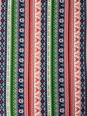 Fabriques Reindeer Xmas Print French Terry Brushed Back