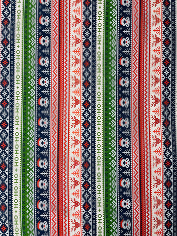 Fabriques Reindeer Xmas Print French Terry Brushed Back