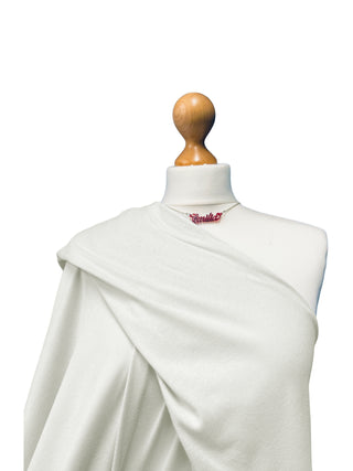 Ivory Cotton Interlock Fabric
