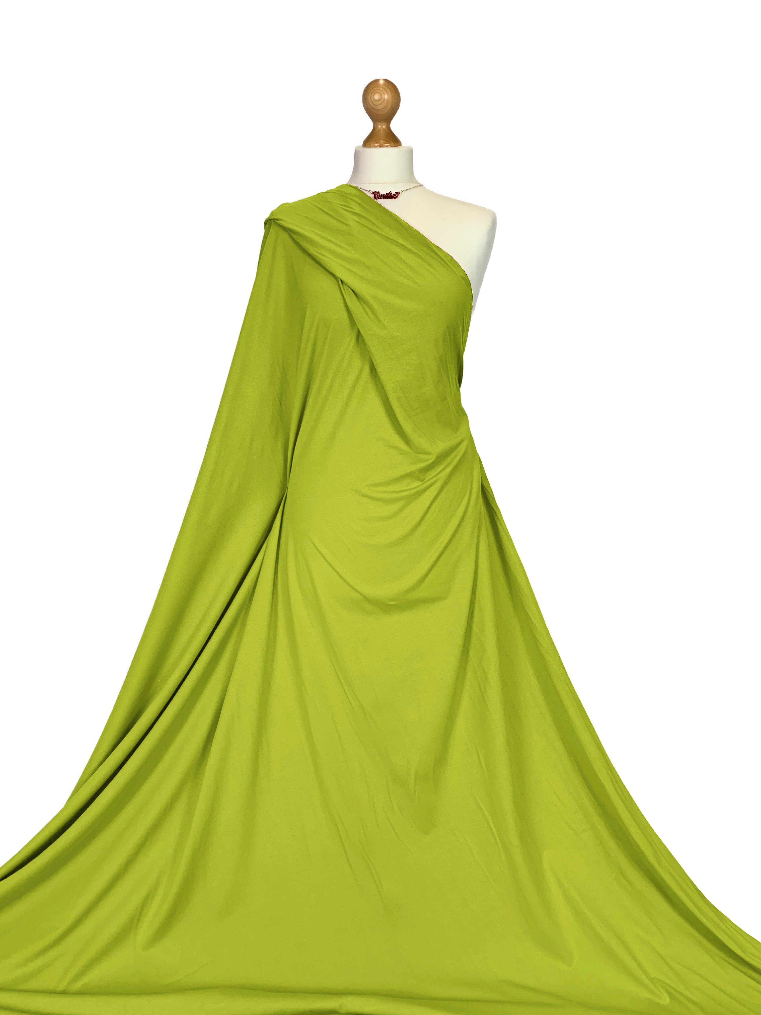 Buy olive-green Cotton Elastane 4 Way Stretch Jersey Fabric