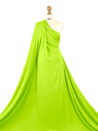 Compra verde-lime Tessuto elasticizzato a 4 vie in jersey di viscosa