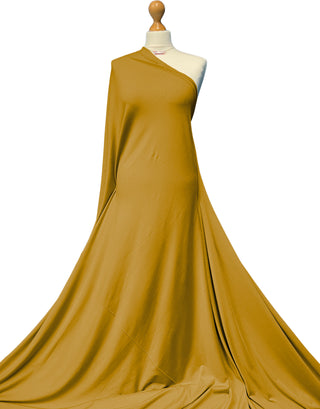 Buy mustard Bamboo Jersey 4 Way Stretch Fabric