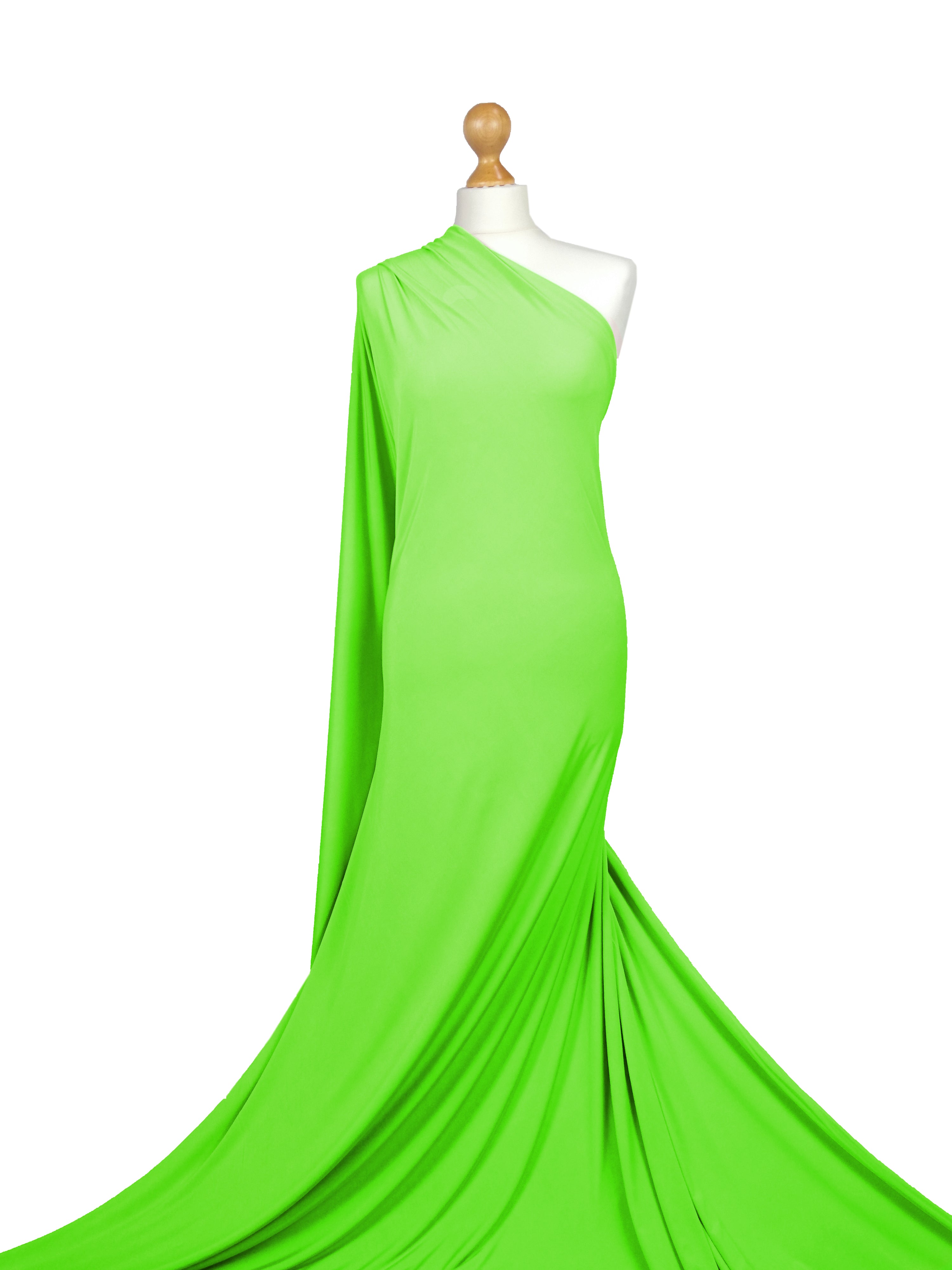 Buy neon-green Soft Touch Jersey 4 Way Stretch Fabric