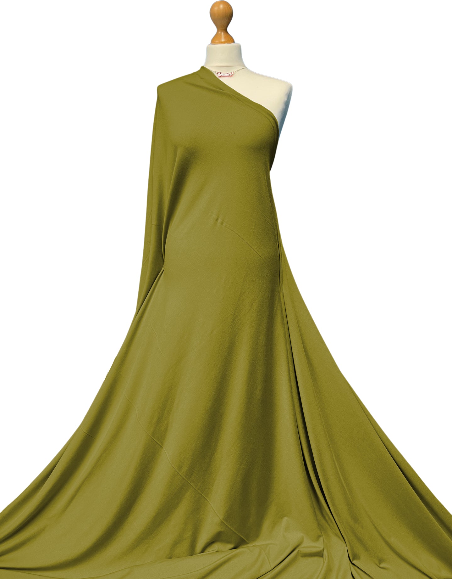 Buy olive-green Bamboo Jersey 4 Way Stretch Fabric