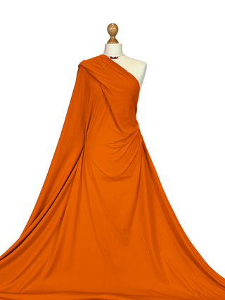 Buy orange Cotton Elastane 4 Way Stretch Jersey Fabric