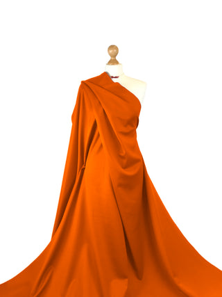 Buy orange Scuba Crepe 4 Way Stretch Jersey Fabric