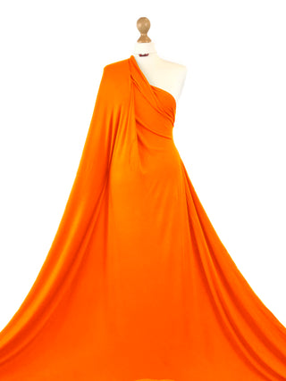 Compra arancia Tessuto elasticizzato a 4 vie in jersey di viscosa