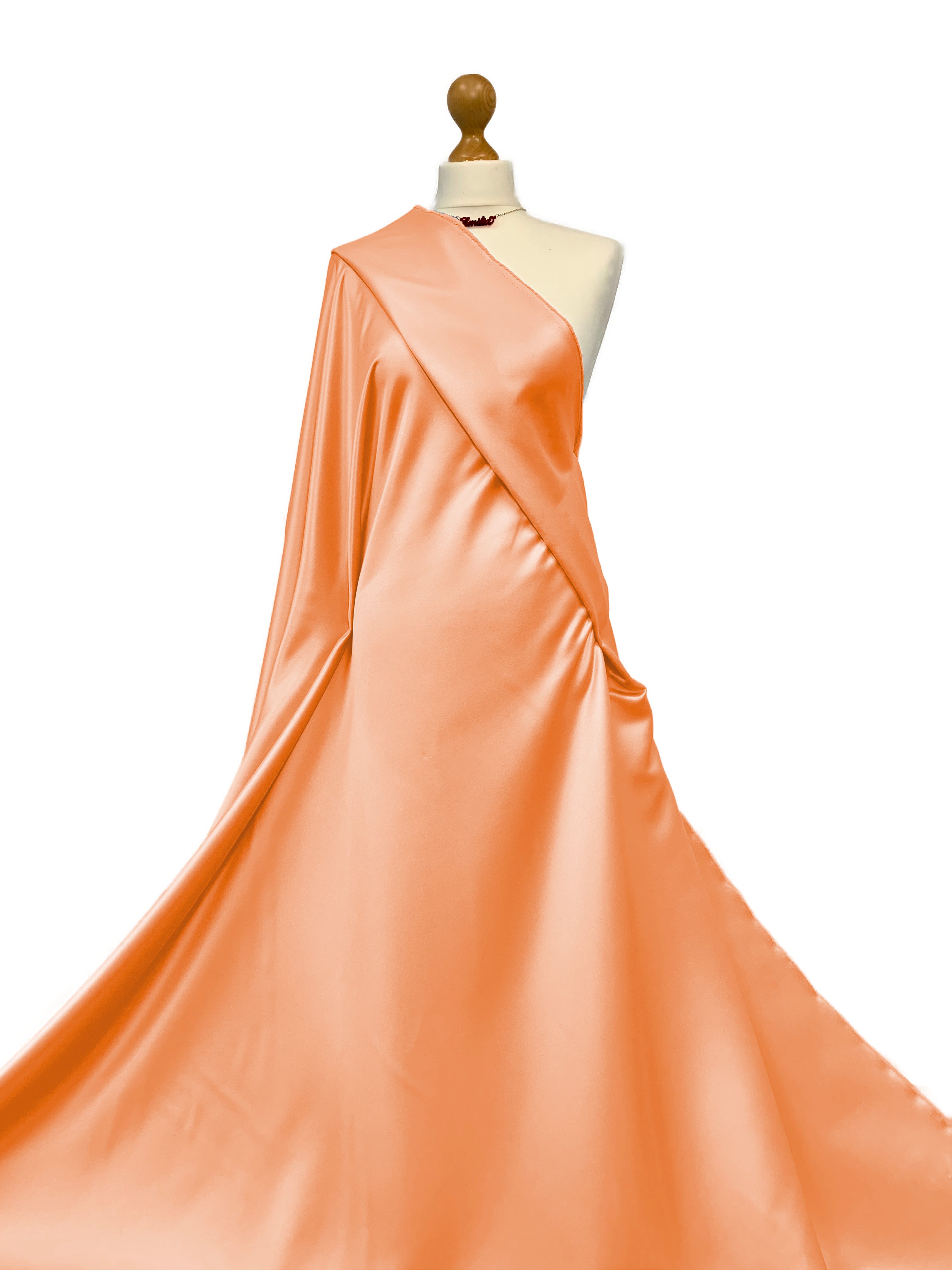 Buy peach Duchess Satin Fabric