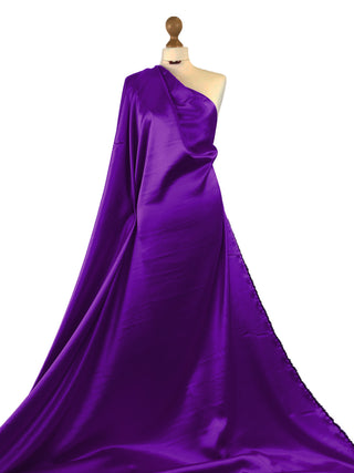 Buy purple Polyester Satin Fabric