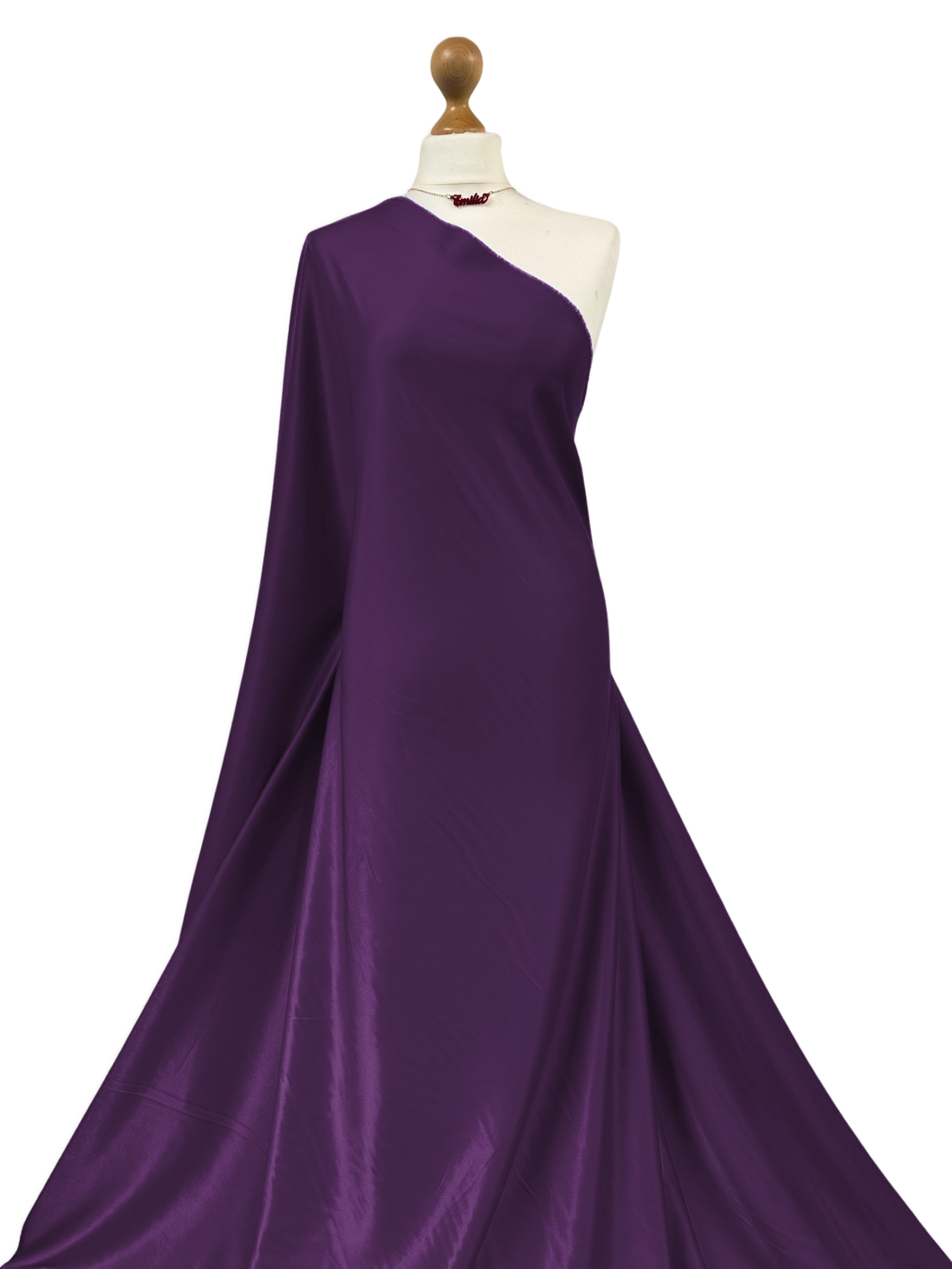 Purple Heavy stretch satin fabric