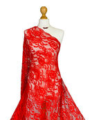 Crochet Scalloped Floral Lace 2 Way Stretch Fabric-31