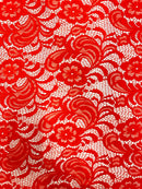 Crochet Scalloped Floral Lace 2 Way Stretch Fabric-33