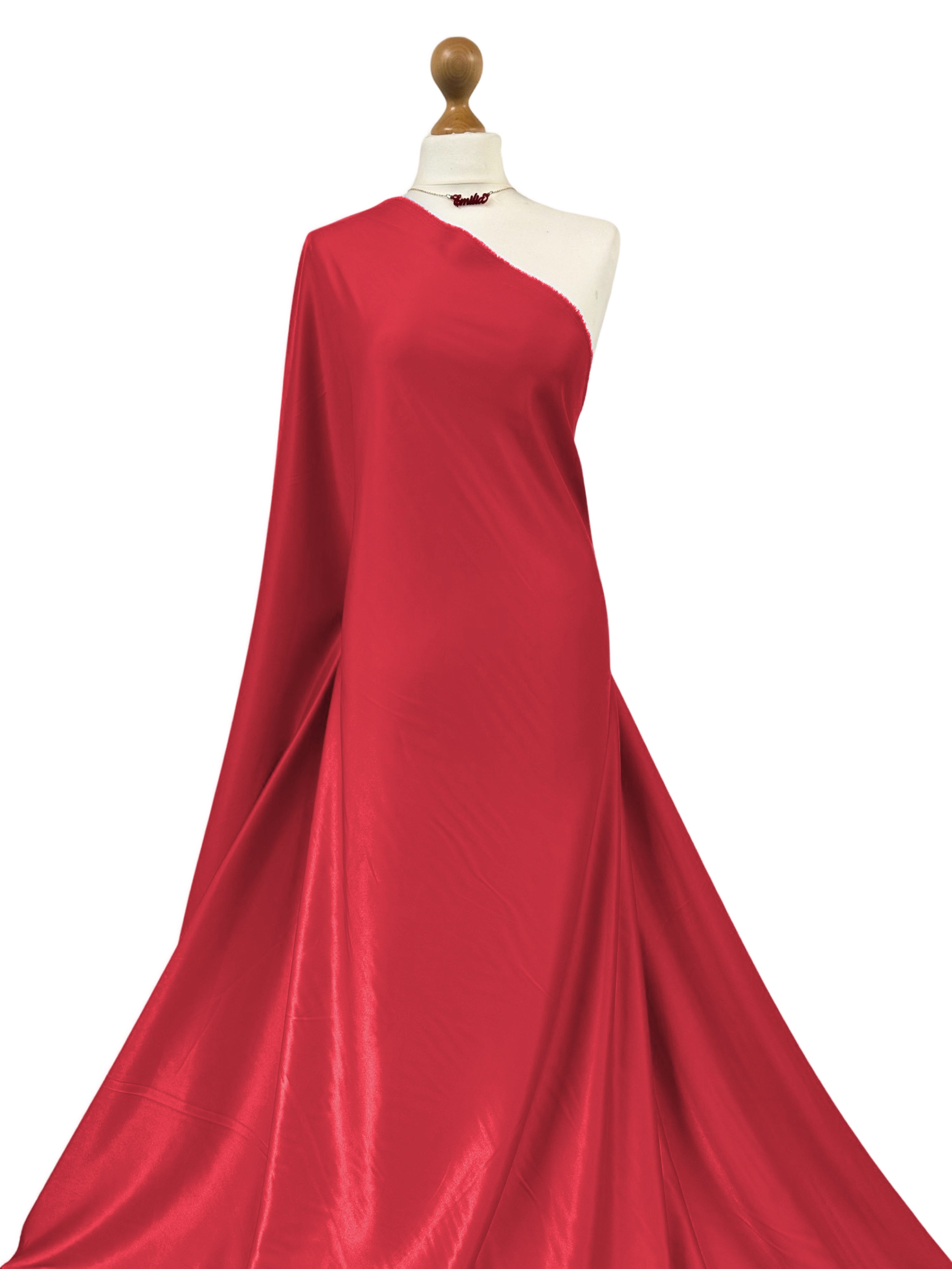 Red Heavy stretch satin fabric