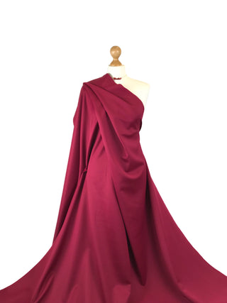 Buy red-wine Scuba Jersey 4 Way Stretch Fabric