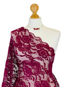 Crochet Scalloped Floral Lace 2 Way Stretch Fabric-38