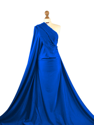 Compra blu-reale Costume da bagno lucido in tessuto elasticizzato a 4 vie