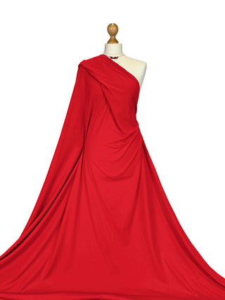 Compra rosso Tessuto in jersey elasticizzato a 4 vie in cotone elastan