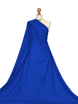 Compra blu-reale Tessuto in jersey elasticizzato a 4 vie in cotone elastan