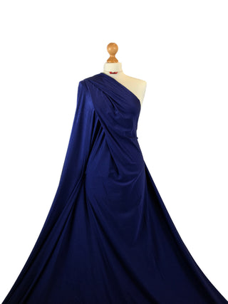 Compra blu-navy Costume da bagno lucido in tessuto elasticizzato a 4 vie