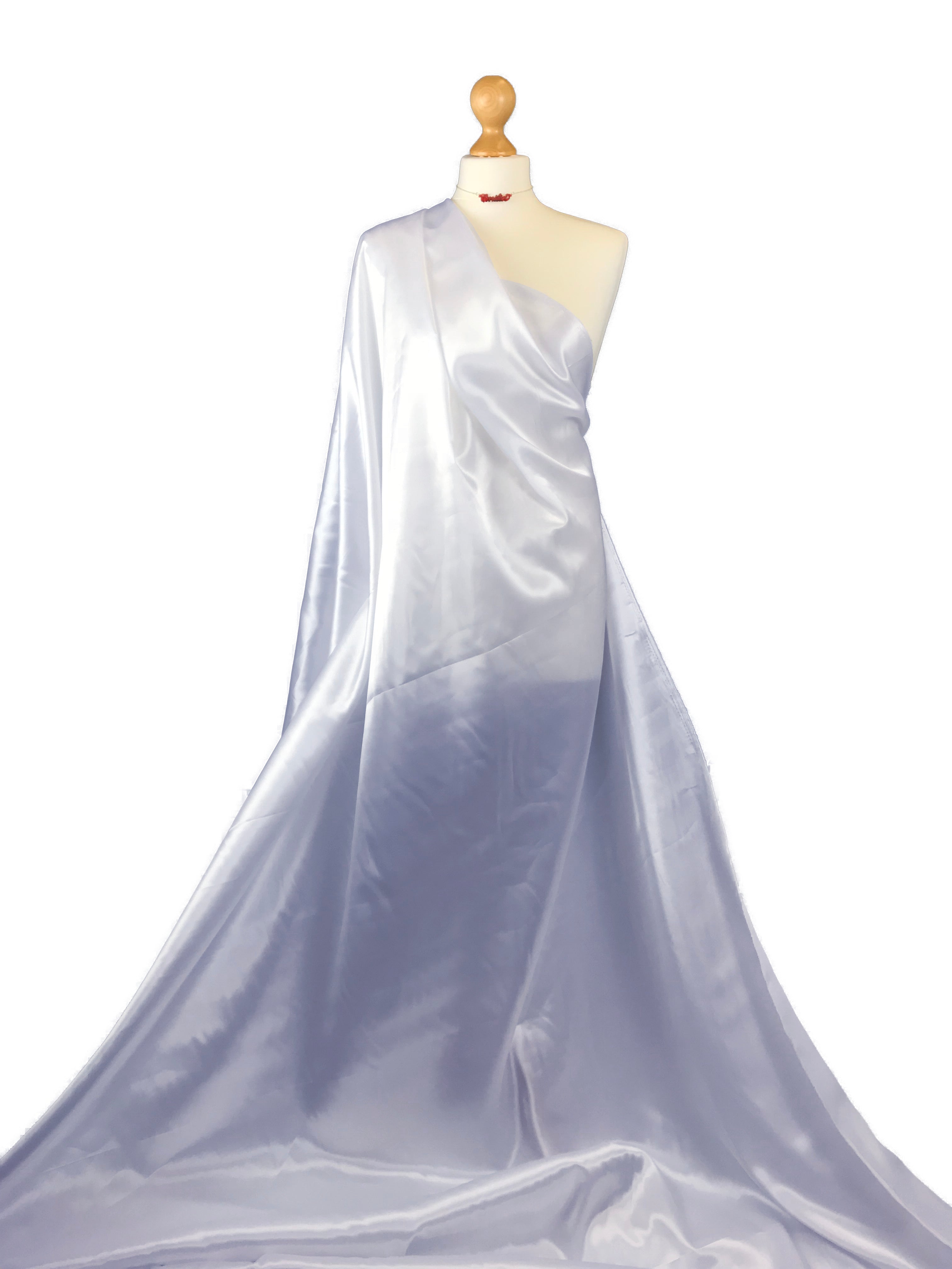 Buy silver Polyester Satin Fabric