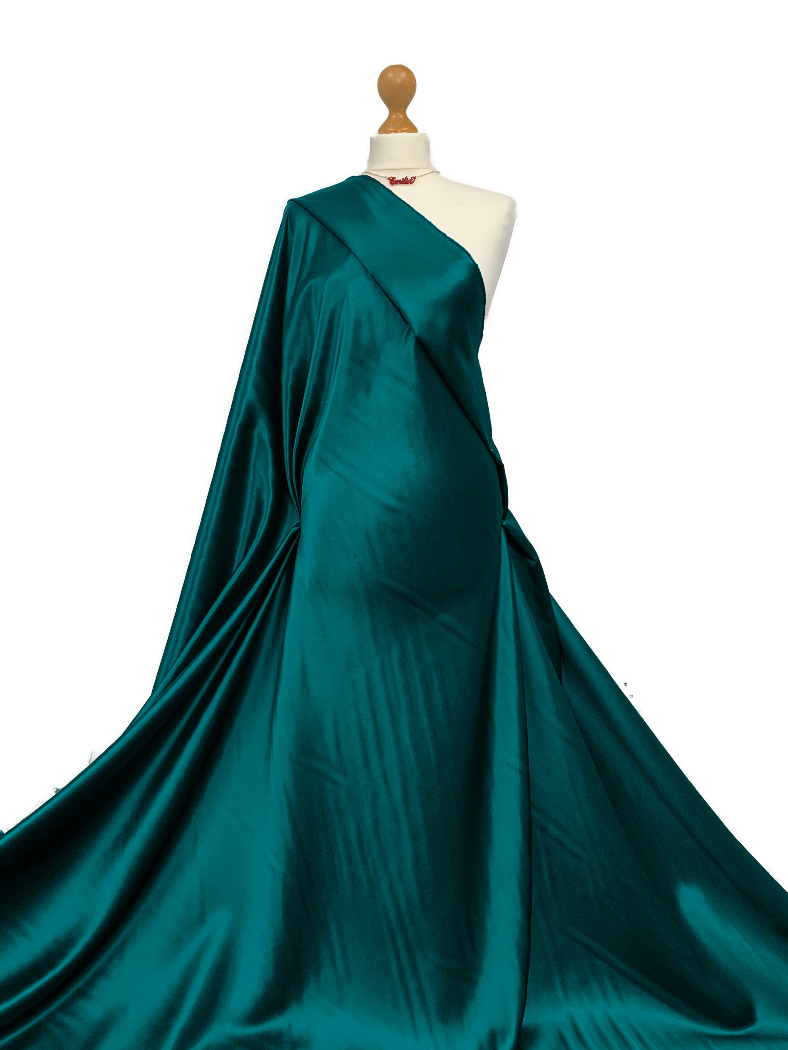 Buy teal Duchess Satin Fabric