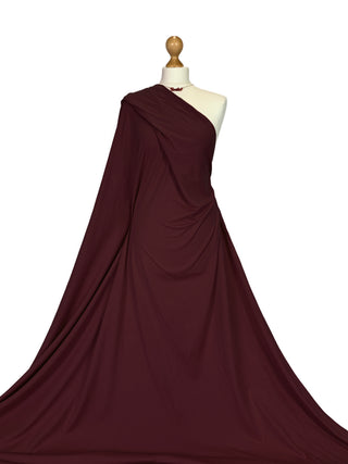Buy red-wine Cotton Elastane 4 Way Stretch Jersey Fabric