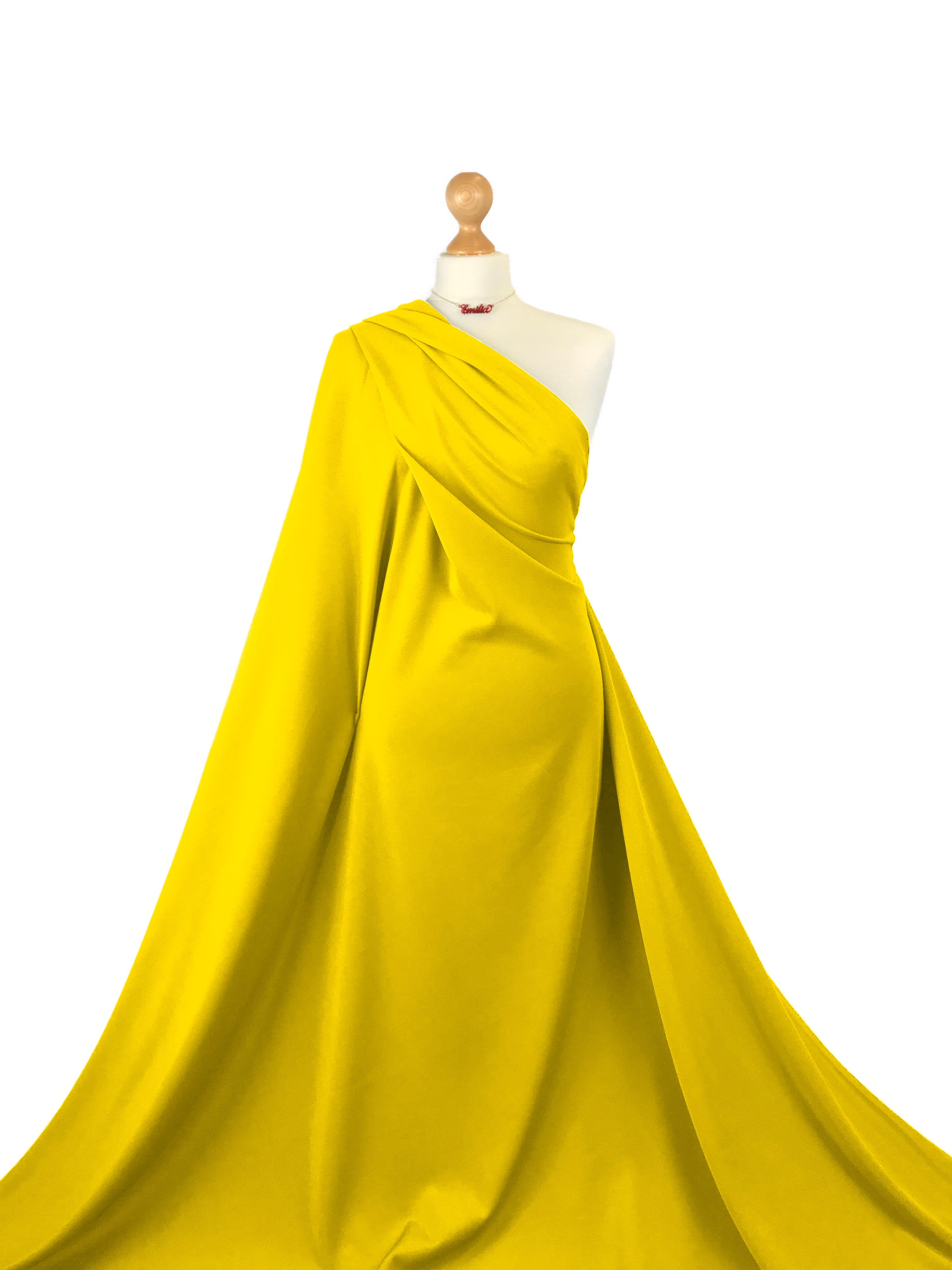 Comprar amarillo Tela de jersey elástica en 4 direcciones Scuba Crepe